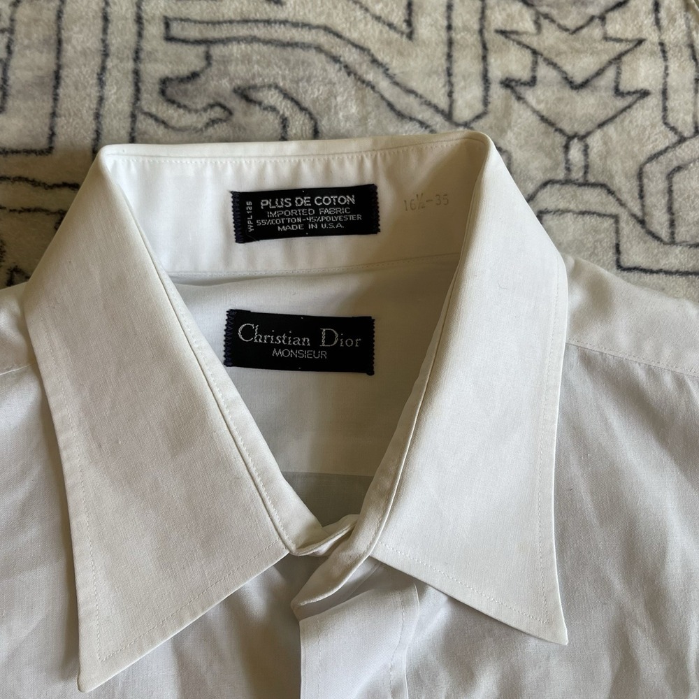 Christian Dior Monsieur Dress Shirt 16.5 35 Long Sleeve